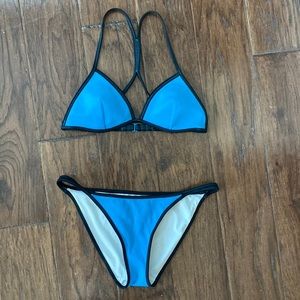 Victoria’s Secret color block blue bikini